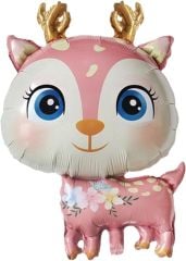 Geyik Pembe Balon Doğum Dünü Parti Eğlence Kutlama
