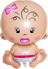 Pembe Kız Çocuk Folyo Balon