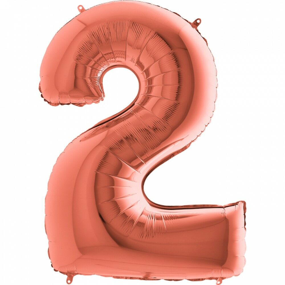 2 Rakam Rose Gold Folyo Balon Doğum Günü Parti Eğlence