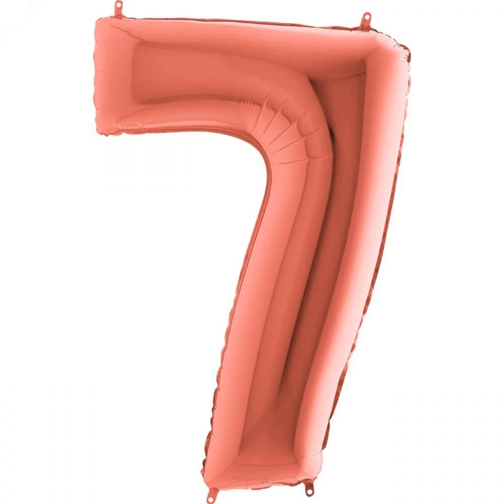 7 Rakam Rose Gold Folyo Balon Doğum Günü Parti Eğlence