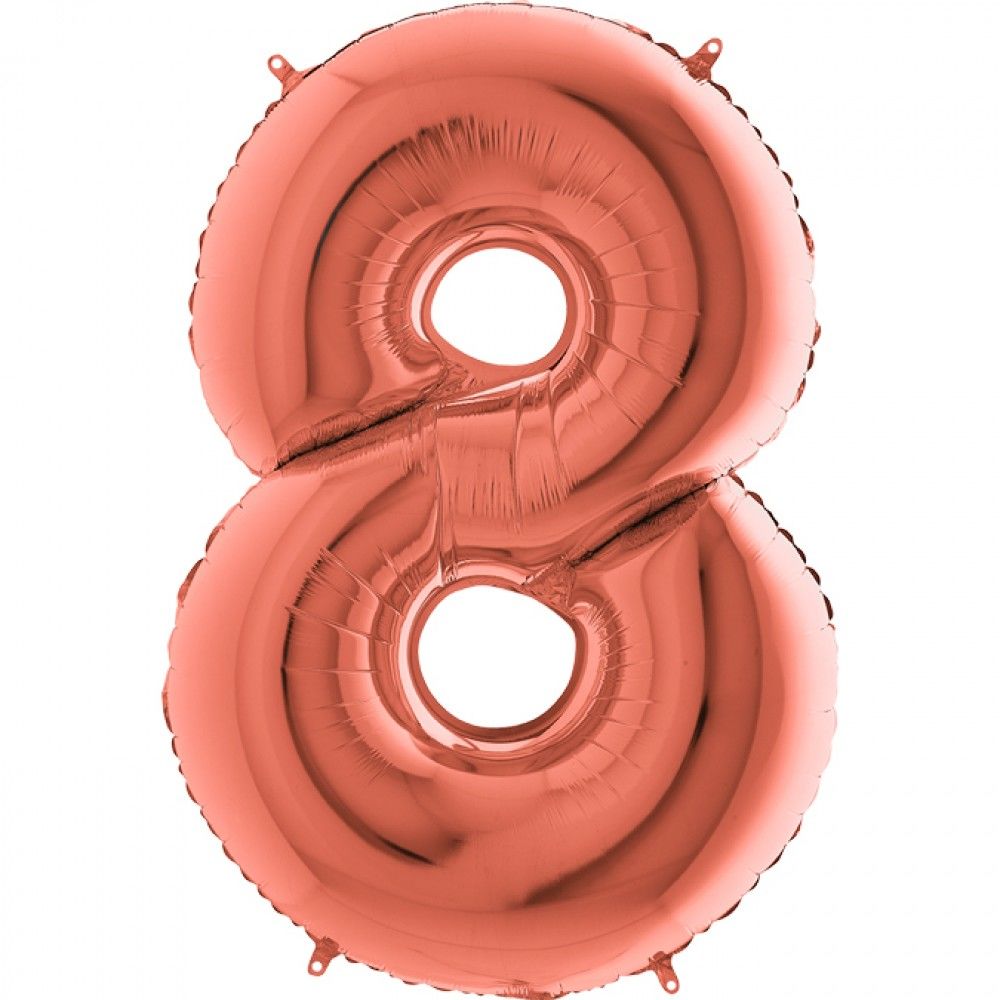 8 Rakam Rose Gold Folyo Balon Doğum Günü Parti Eğlence