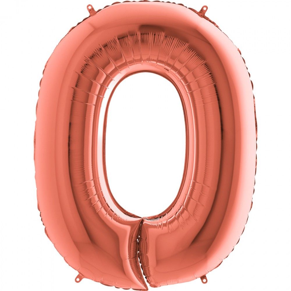 0 Rakam Rose Gold Folyo Balon Doğum Günü Parti Eğlence