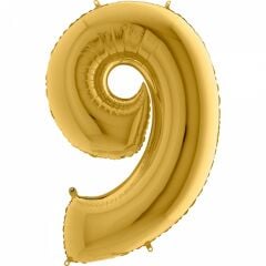 9 Rakam Altın Folyo Balon Parti Doğum Günü Kutlama
