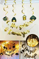 Led Işıklı Hoşgeldin Ramazan Yazısı Ramazan Bayramı Tavan Süsü 11 Ayın Sultanı Dini Süsleme Süs