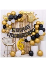 Kral Taçlı Doğum Günü Seti Happy Bırthday