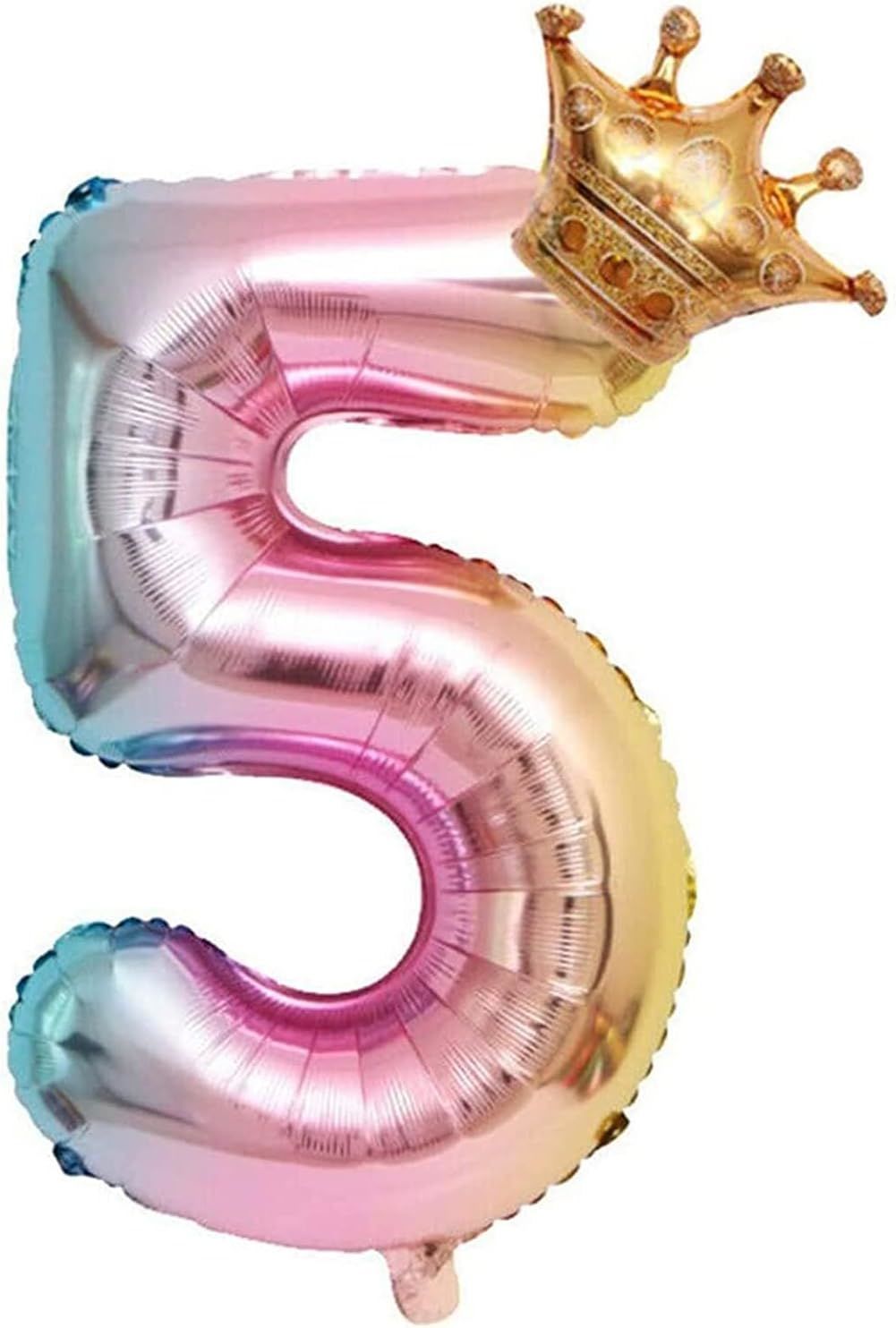 5 Yaş Gökkuşağı Folyo Balon Set