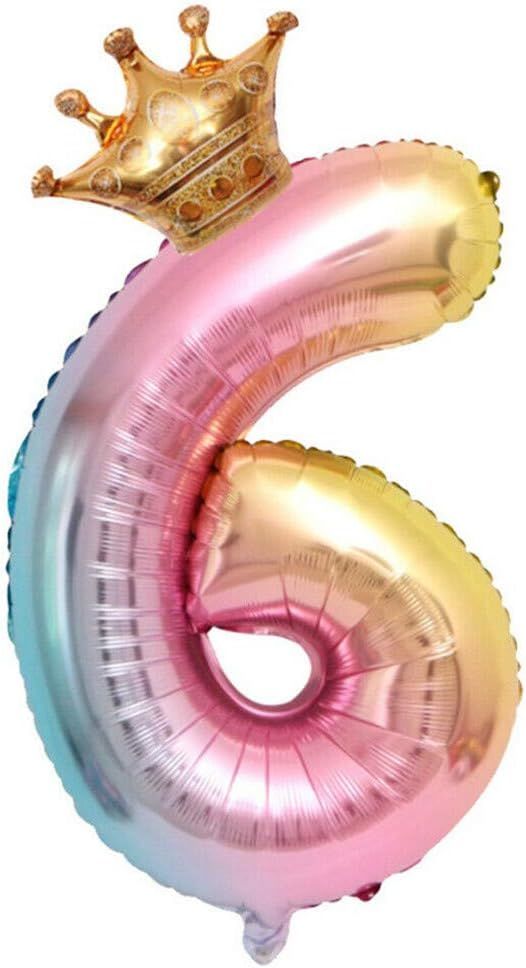 6 Yaş Gökkuşağı Folyo Balon Set