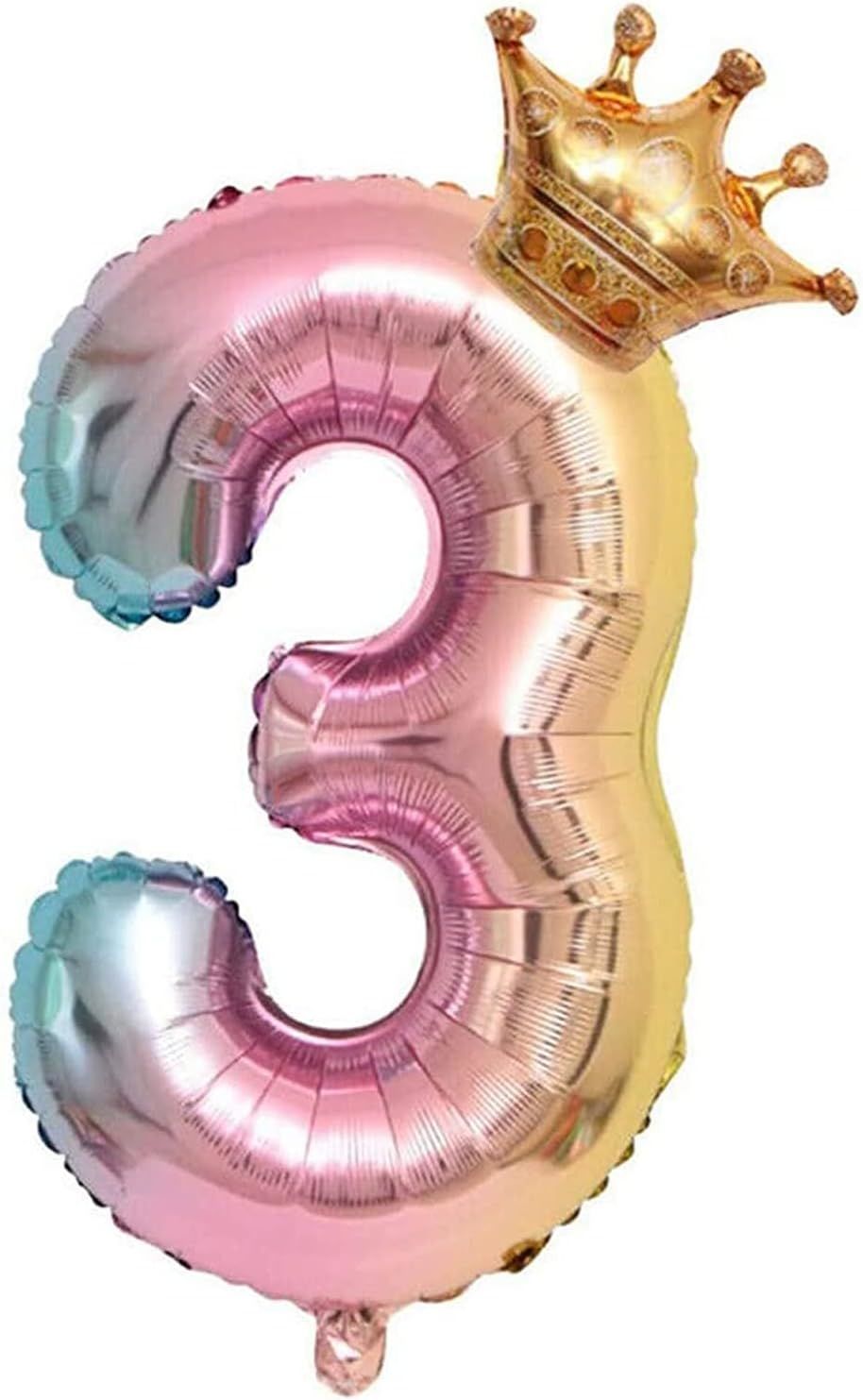3 Yaş Gökkuşağı Folyo Balon Set