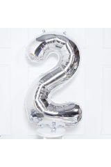 Gümüş 16 İnç Rakam Folyo Balon
