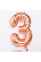 Rosegold Rakam Folyo Balon 16 İnç