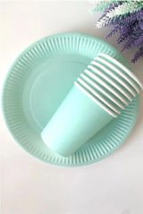 Makaron Pastel Tabak Bardak Doğum Günü Parti Eğlence