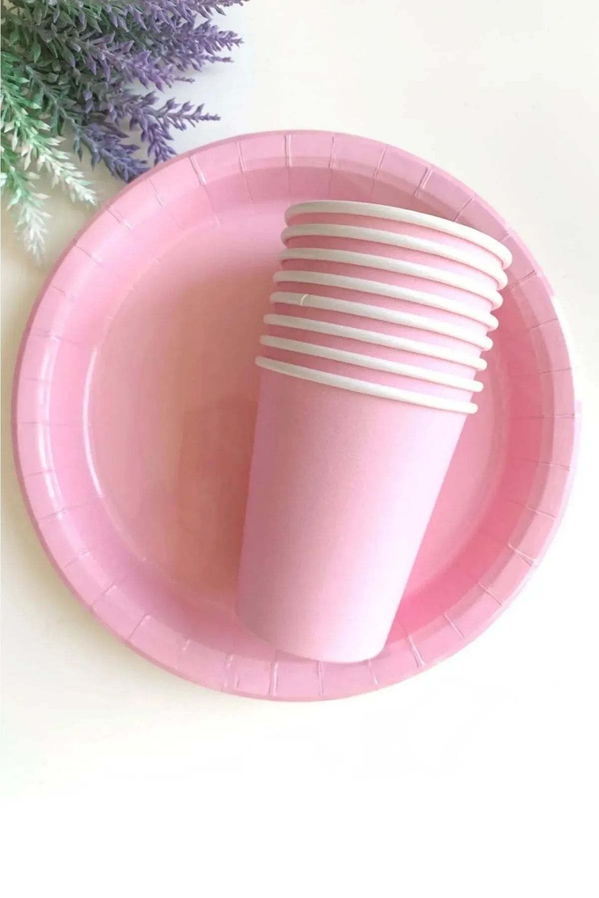 Makaron Pastel Tabak Bardak Doğum Günü Parti Eğlence