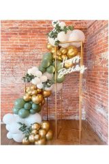 Gold Krom Küf Yeşili Balon Seti