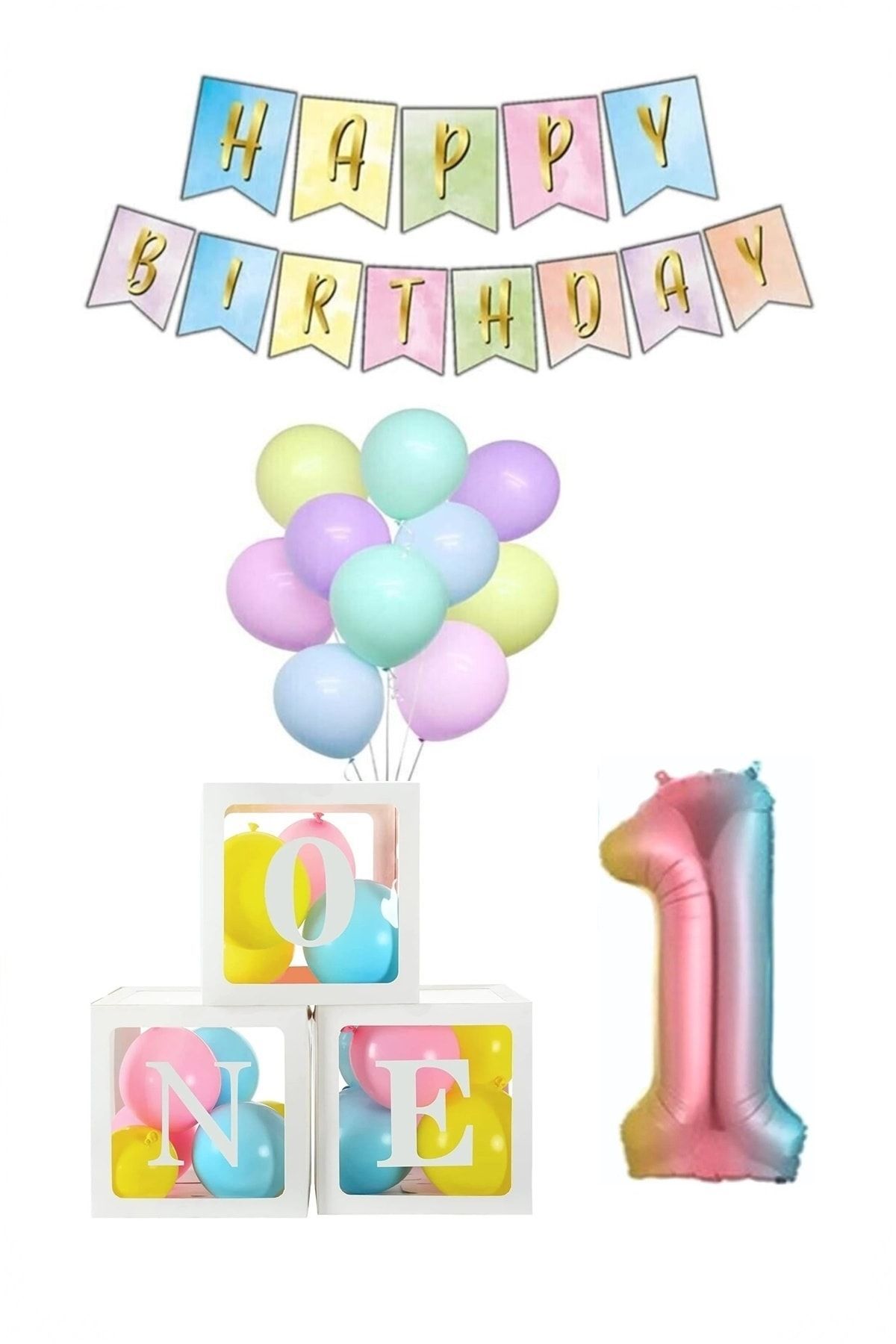 1 Yaş Doğum Günü Konsepti One Happy Bırthday
