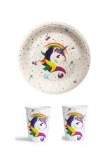 Unicorn Desenli Tabak Bardak Seti