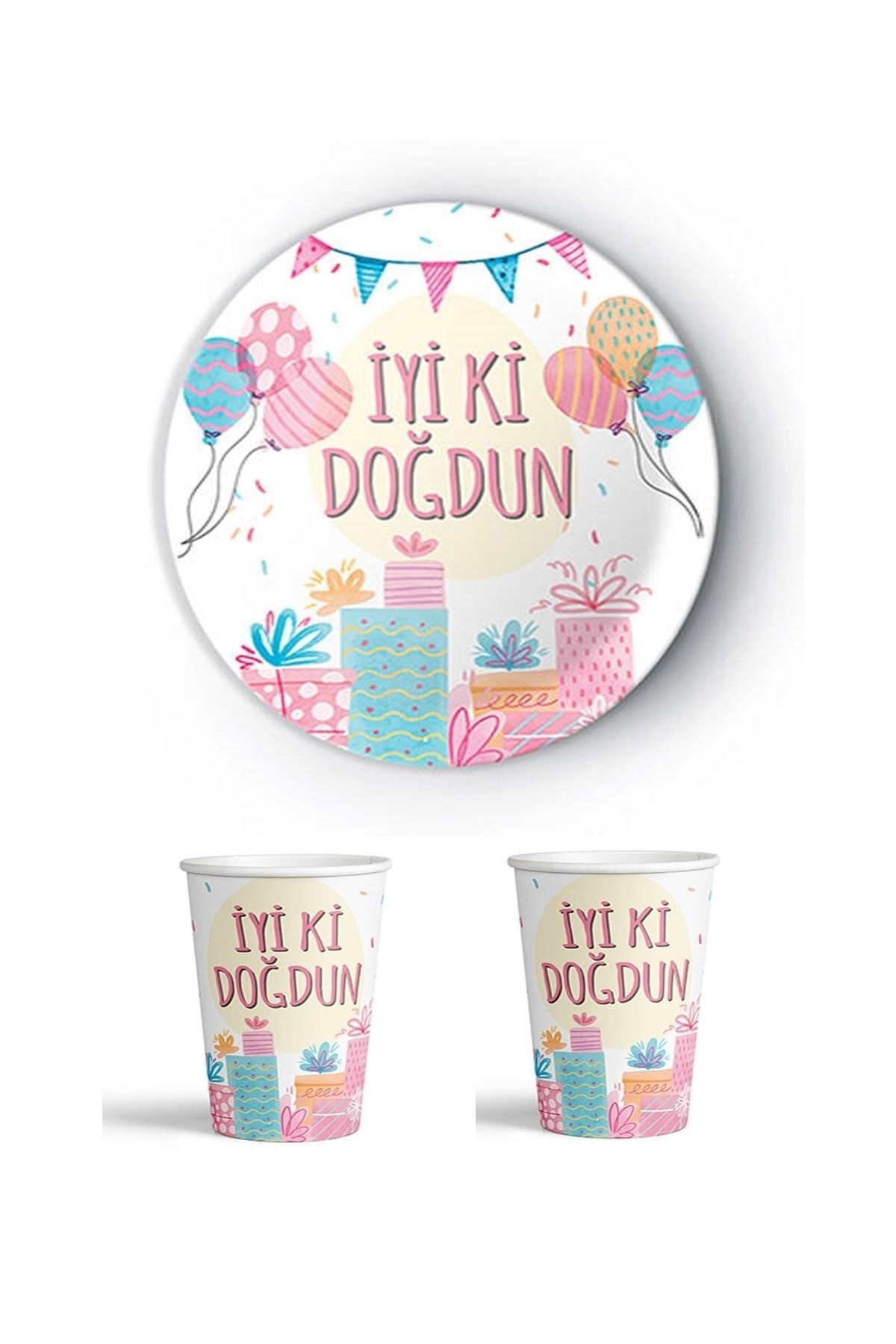 Unicorn Desenli Tabak Bardak Seti