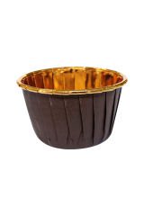 Muffin Kek Kapsülü Kahverengi-Altın 25li