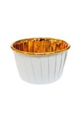 Muffin Kek Kapsülü Beyaz-Altın 25li