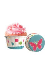 Kelebekli Muffin Kek Kapsülü 50li