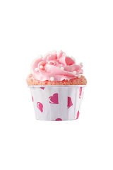 Kalp Puantiyeli Muffin Kek Kapsülü 50li