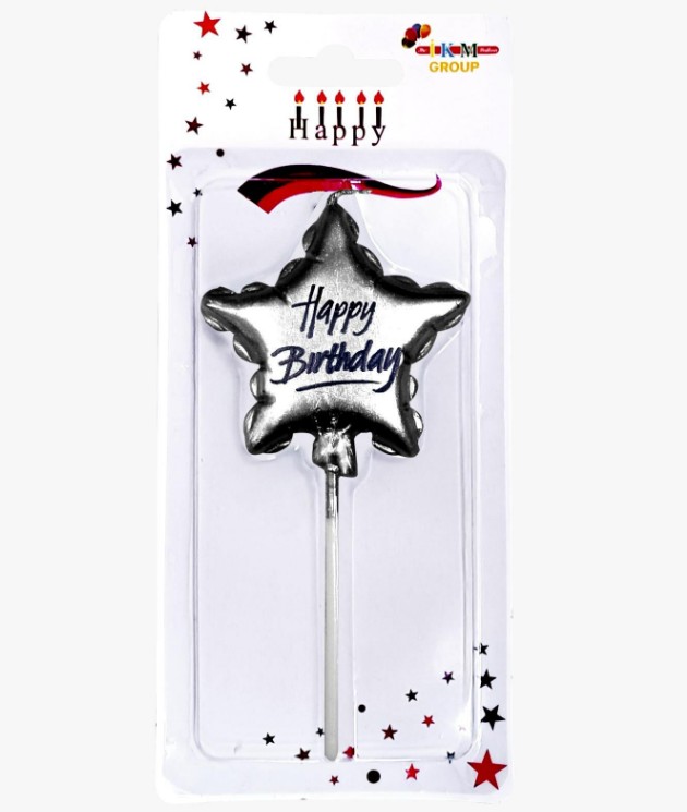 HAPPY BİRTHDAY YILDIZ GÜMÜŞ MUM