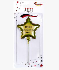 İYİKİ DOĞDUN YILDIZ GOLD MUM