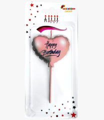 HAPPY BİRTHDAY KALP ROSEGOLD MUM