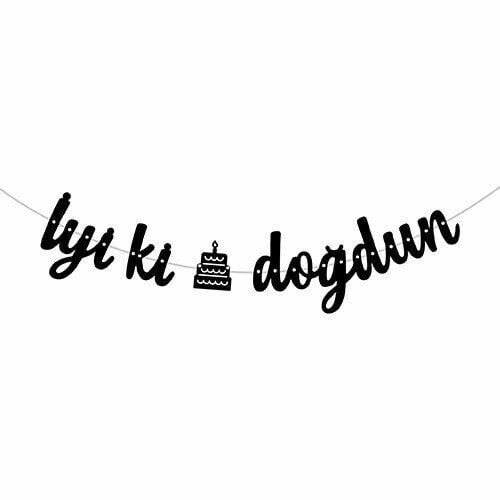 KALİGRAFİ BANNER SİYAH İYİ Kİ DOĞDUN