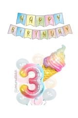 Dondurma Folyo Balon Seti