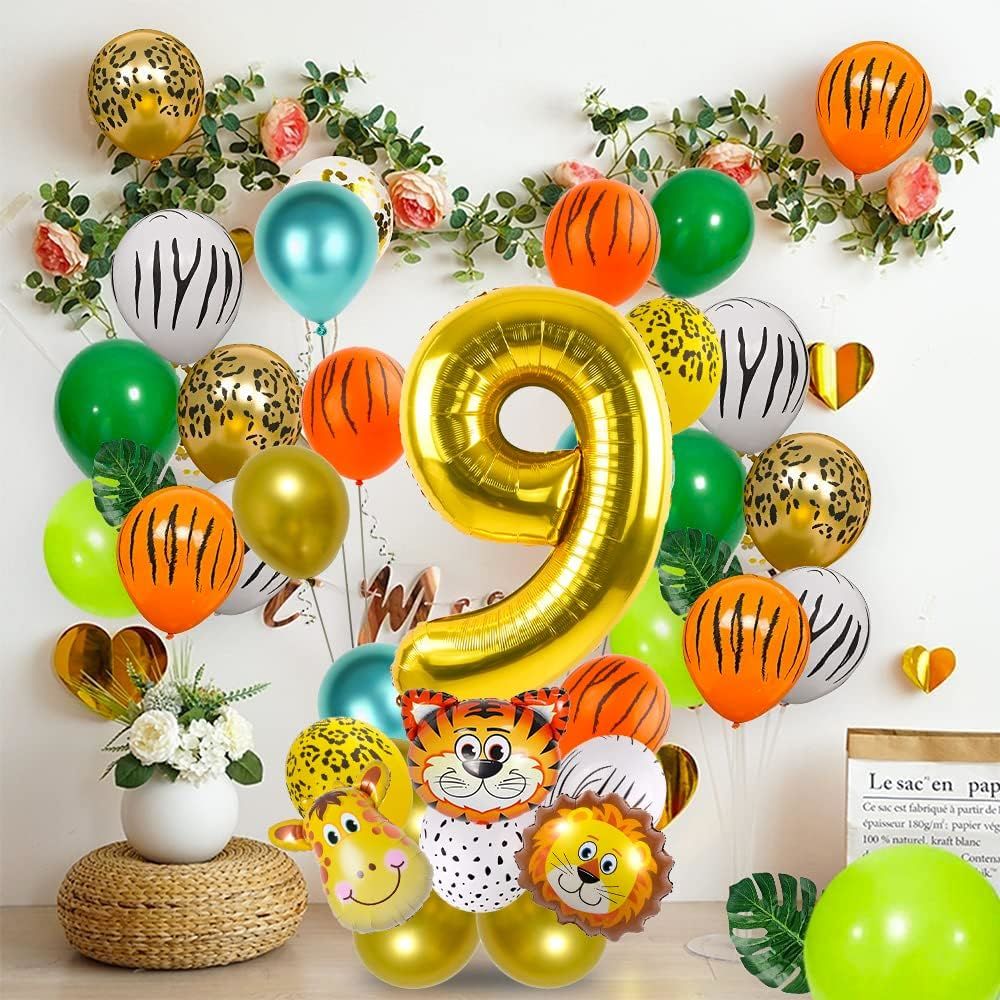 Safari Temalı Balon Dogum Günü Konsepti