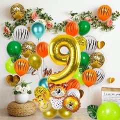Safari Temalı Balon Dogum Günü Konsepti