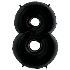 8 Rakam Siyah Folyo Balon Doğum Günü Parti Eğlence