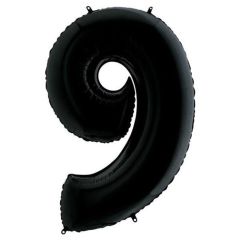 9 Rakam Siyah Folyo Balon Doğum Günü Parti Eğlence