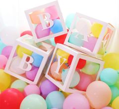 Beyaz Balon Kutusu Makaron Balon