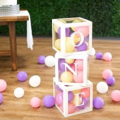 One Balon Kutusu Lila Balonlu