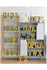Dekoratif Led Işıklı 3d Harf Büyük Boy (22 CM) Organizasyon Doğum Günü Kutlama Parti Eğlence(Kopya)