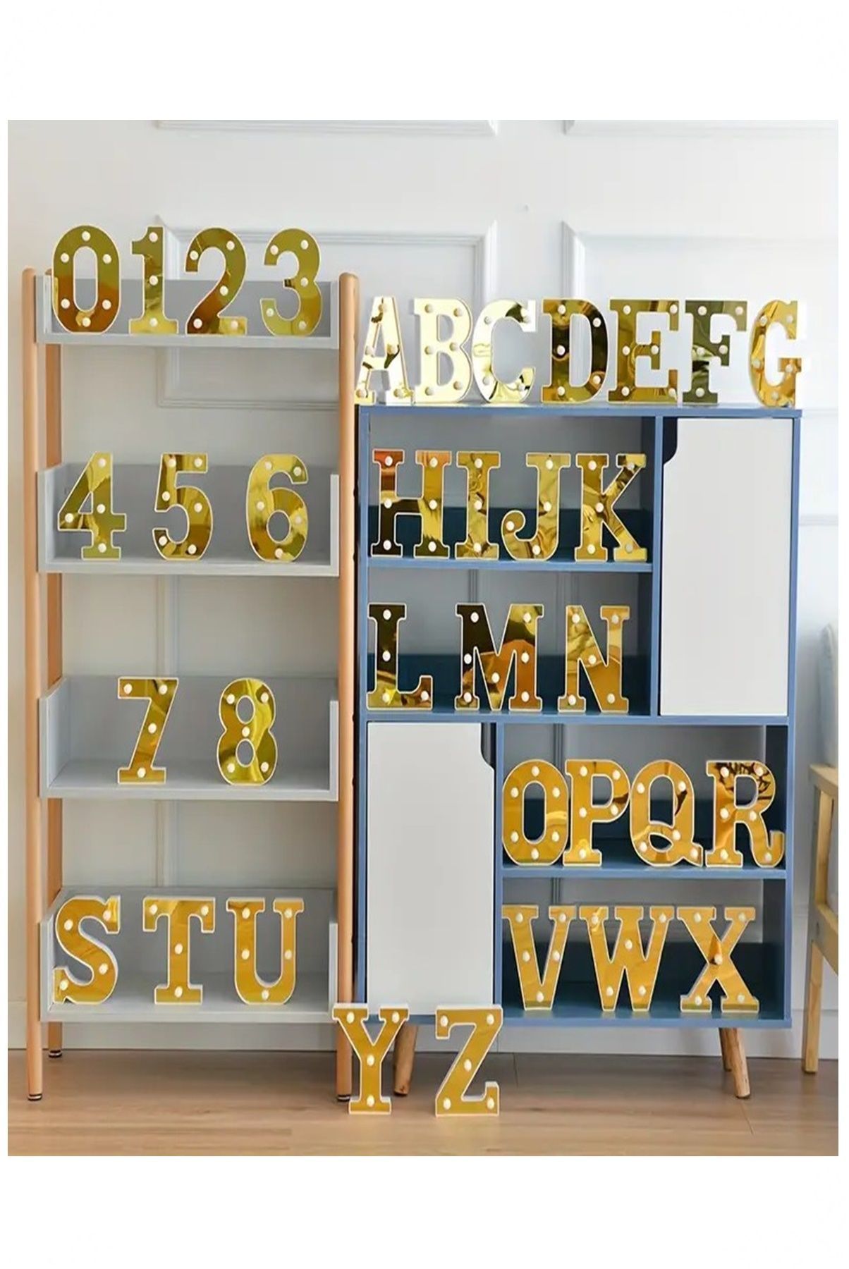 Dekoratif Led Işıklı 3d Harf Büyük Boy (22 CM) Organizasyon Doğum Günü Kutlama Parti Eğlence