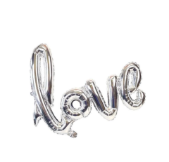 Büyük Love Gümüş Renk Folyo Balon 65*108cm