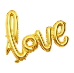 Büyük Love Gold Renk Folyo Balon 65*108cm