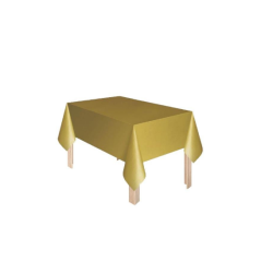 Gold Renk Kullan At 120x180 Cm Doğum Günü Partisi Için Düz Altın Rengi Plastik Masa Örtüsü